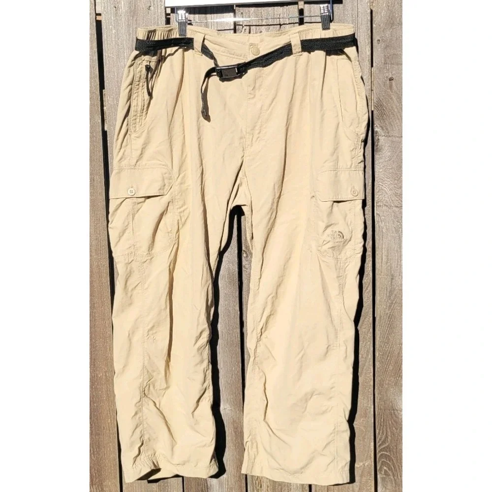 North Face Horizon Peak Cargo Pants Sz XL Khaki Ripstop Hiking Outdoor Camping
